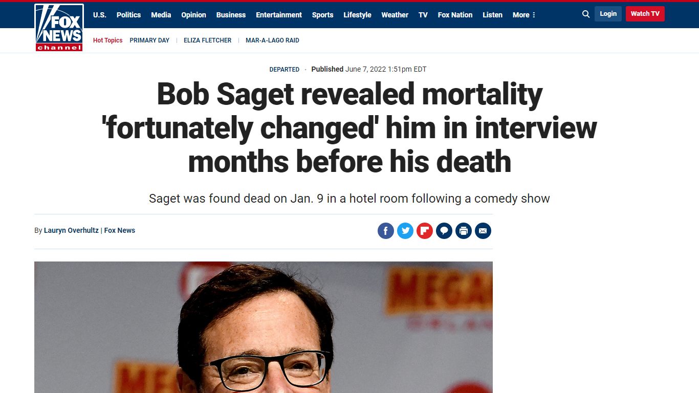 Bob Saget revealed mortality 'fortunately changed' him in interview ...